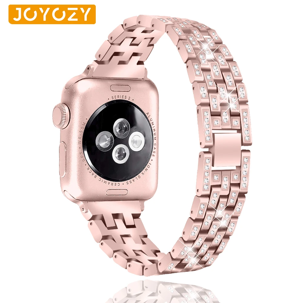 Joyozy из нержавеющей стали для наручных часов iWatch серии 5/4/3/2/1 Замена женщин браслет