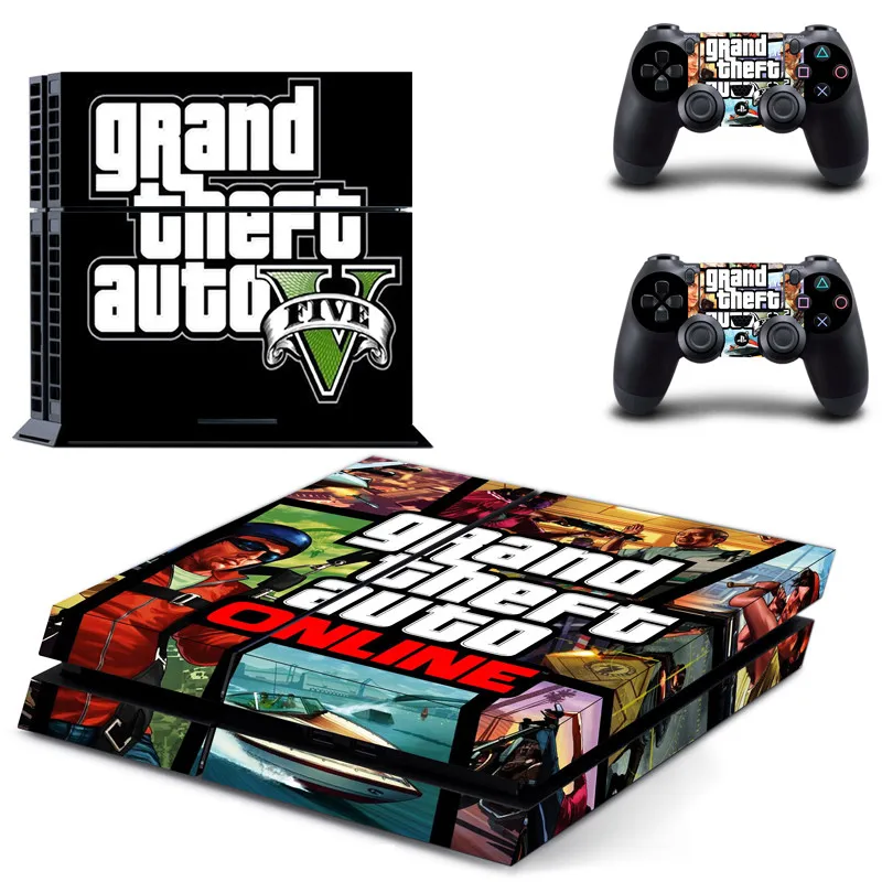 GTA 5 PS4 кожа PS 4 стикер Play station 4 наклейки s наклейки Pegatinas Adesivo для консоли playstation 4 и 2 контроллера - Цвет: DPTM0418