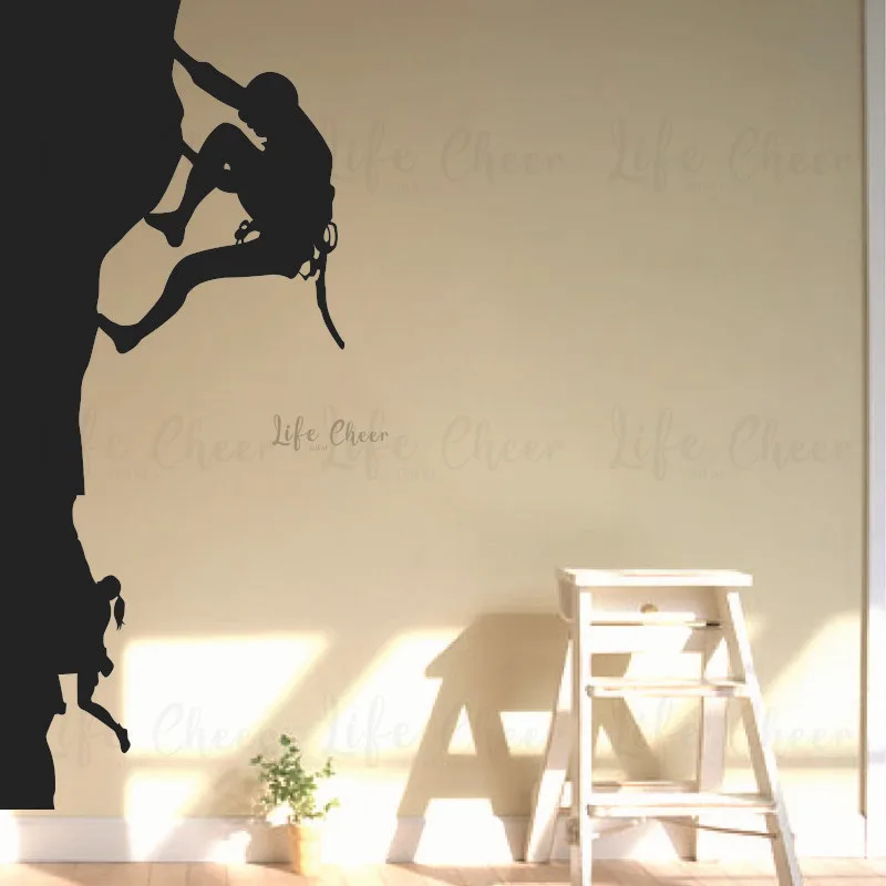 

Extreme Sport Wall Murals Mountion Climbing Sportsman Wall Vinyl Sticker Outside Sports Window Decal Cliff Climb Wallpaper AC499