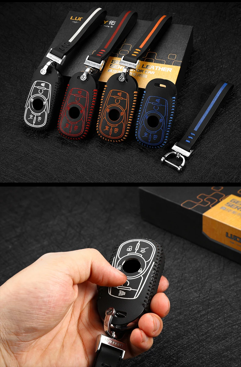 Luckeasy чехол для ключей buick LaCross Автомобильный держатель для ключей кожаный чехол key2p