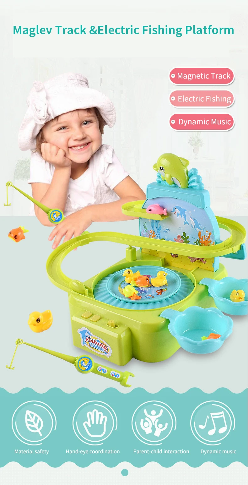音乐电动轨道双层钩鱼套装_01