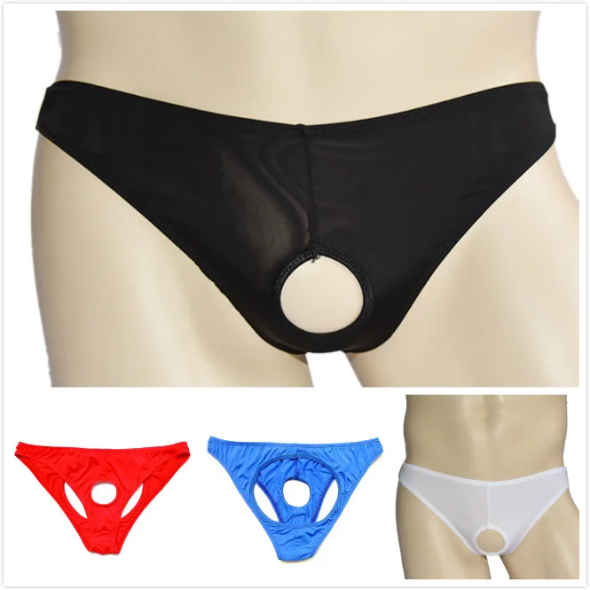 Ropa Interior Sexy Para Hombre, Bolsa Elástica Con Bulto De Elefante, Parte Trasera En T, Tanga