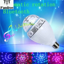 20 шт. рождественские лазерные огни E27 RGB светодиодный лампочка Беспроводная лампа красочный динамик светомузыкальный проектор домашний сценический энергосберегающий