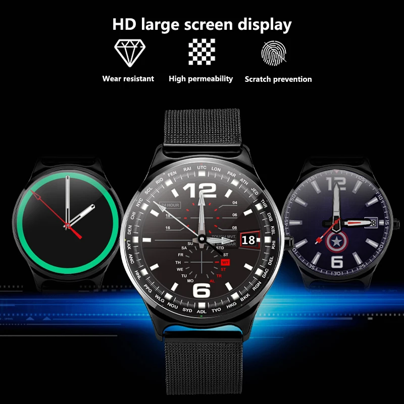 YOCUBY ECG Sport Smart Watch Report Heart Rate Sleeping Monitor HD Screen Swimming Fitness Tracker for iPhone wake up SIRI W18