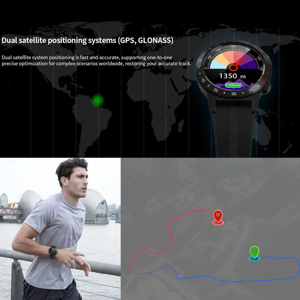 LEMDIOE Смарт-часы Android gps пульсометр Монитор артериального давления с компасом давление воздуха независимый звонок умные часы для меня