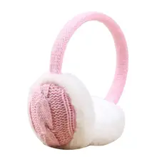 Fashion Earmuffs Women Winter Warm Plush Knitted Earmuff Ear Warmer Accessory Gift Girl Fur Winter Ear Warmer Earmuffs Headband
