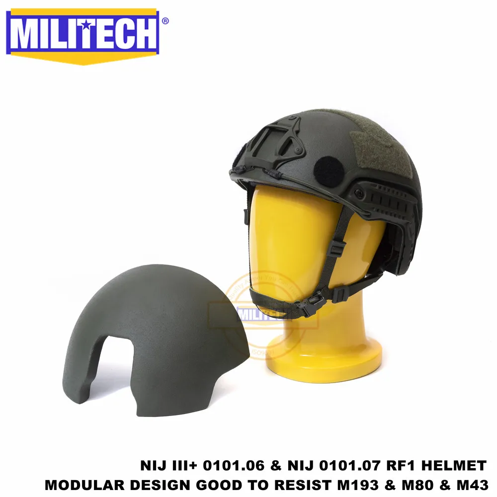 MILITECH NIJ III+ NIJ 0101,07 RF1 модульный Tacti FAST BK 3 в 1 червячный циферблат лайнер High XP Cut пуленепробиваемый арамидный баллистический шлем