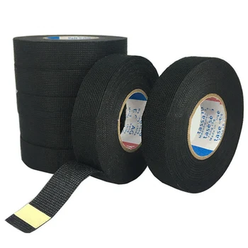 

2Pcs Car Harness Tape Car Vehicle Wiring Harness Noise Sound Insulation Fleece Tape Black Hot Adhesive Cloth Fabric Tape