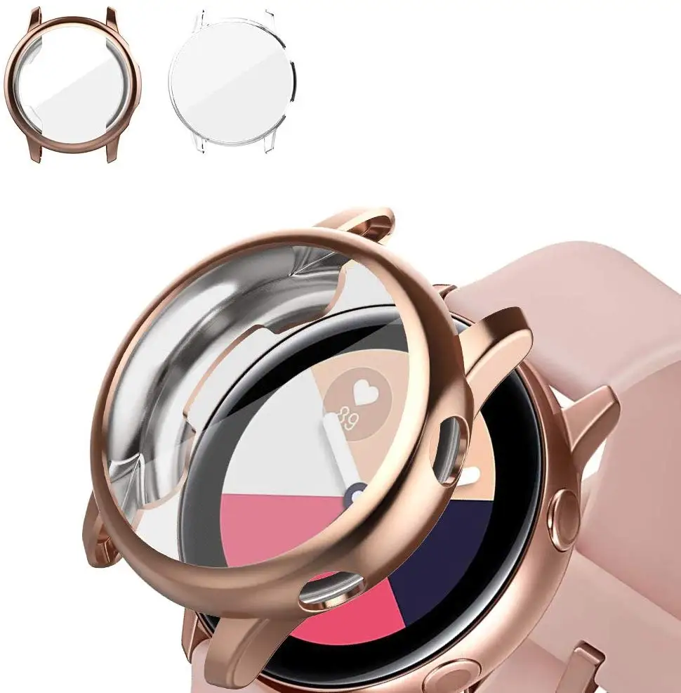 Чехол для Samsung Galaxy Watch Active 2 защита экрана из ТПУ от царапин защитная рамка 40