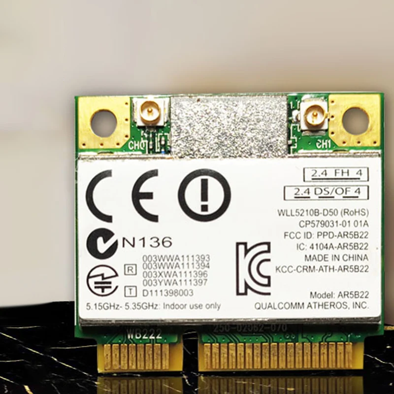 AR9462 AR5B22 WB222 Половина мини PCIe 300 Мбит/с + Bluetooth4.0 WLAN Wifi беспроводная карта|Сетевые