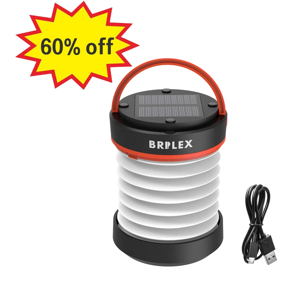 

BRILEX Inflatable Solar Lantern Rechargeable Solar Lantern Waterproof Handheld Solar Lantern.