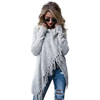 

Women's Casual tassel Long Sweater Cardigan Soft Comfortable autumn loose elegaht Knit Cardigans Casual Coat fashion streetwear