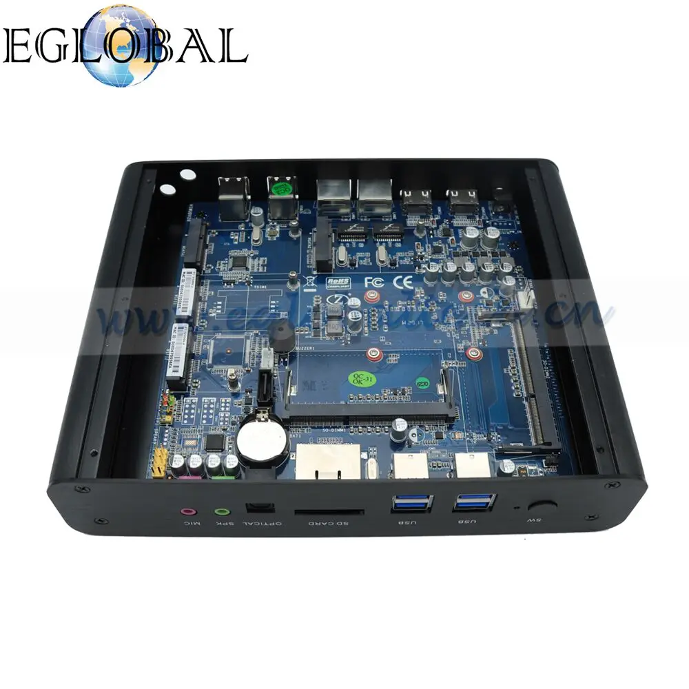  EGLOBAL Personal computer Dual Lan HDMI COM Fanless mini PC Intel Core i7 5550U I3 5005 I5 5200U CP