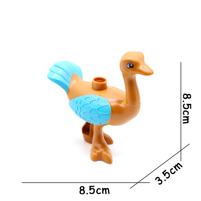 Big Size Building Blocks Animal Accessories Farm Figures Pig Rabbit Chicken Duck Dog Cat Bird horse Cow Sheep DIY Toys Gifts