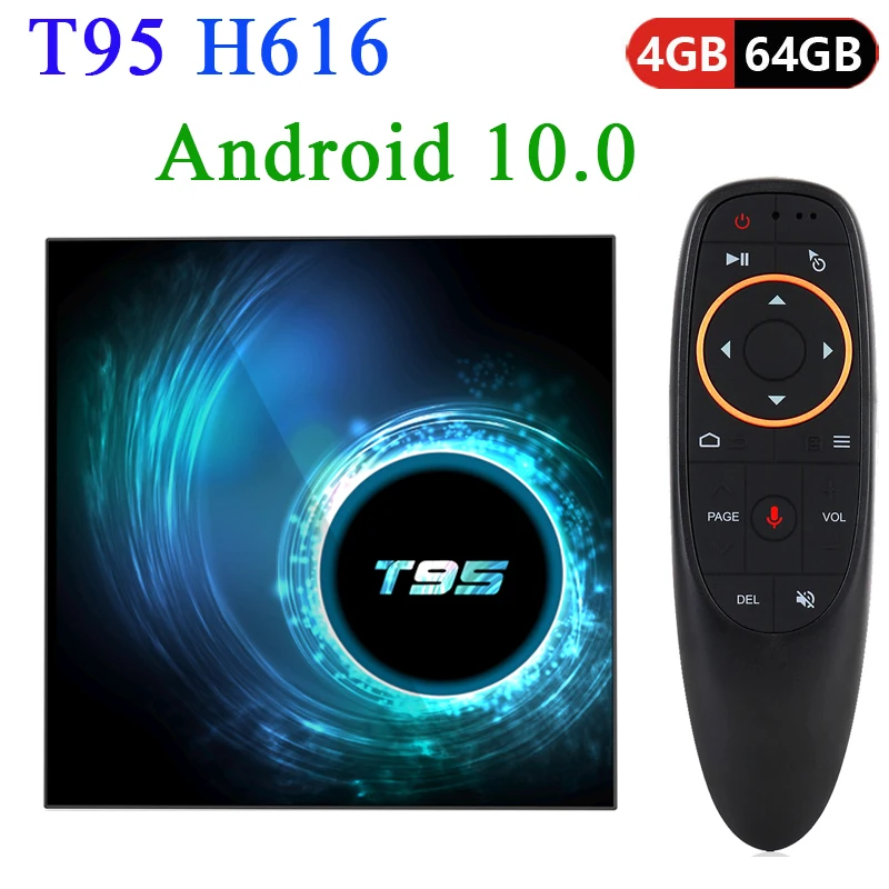 T95 TV Box Smart Android 10.0 4G 64G Allwinner H616 Quad Core WiFi H.265 6K YouTube Netflix Android Box Media player Set top box