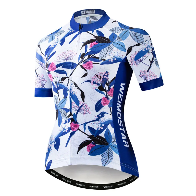 thumbnail image 1 of Maillot de ciclismo Weimostar Flower para mujer, ropa de ciclismo de equipo profesional, maillot de ciclismo de verano para bicicleta de montaña, camiseta de ciclismo de secado rápido, 1 of 5