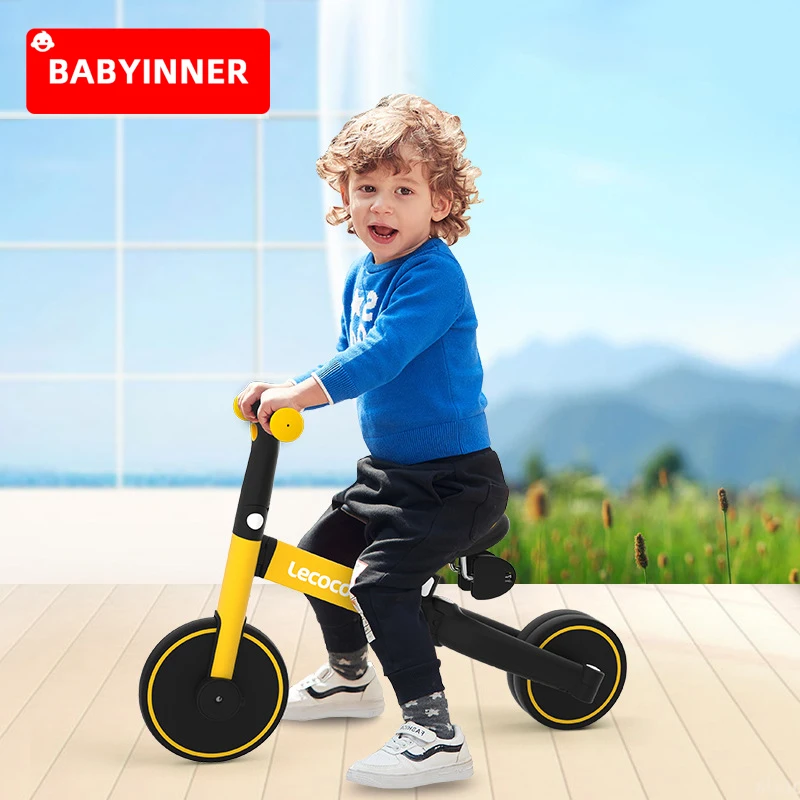 Babyinner ребенка баланс велосипед 4-в-1 детей трехколесный складной дети ходунки