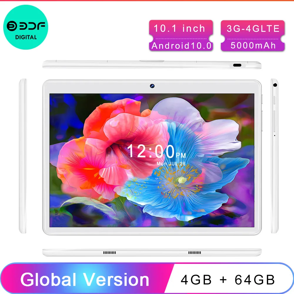 Планшет Android 2021 экран 10 1 дюйма 4 Гб + 64 ГБ 3G LTE Sim-карта Wi-Fi Bluetooth GPS 0 | Компьютеры и