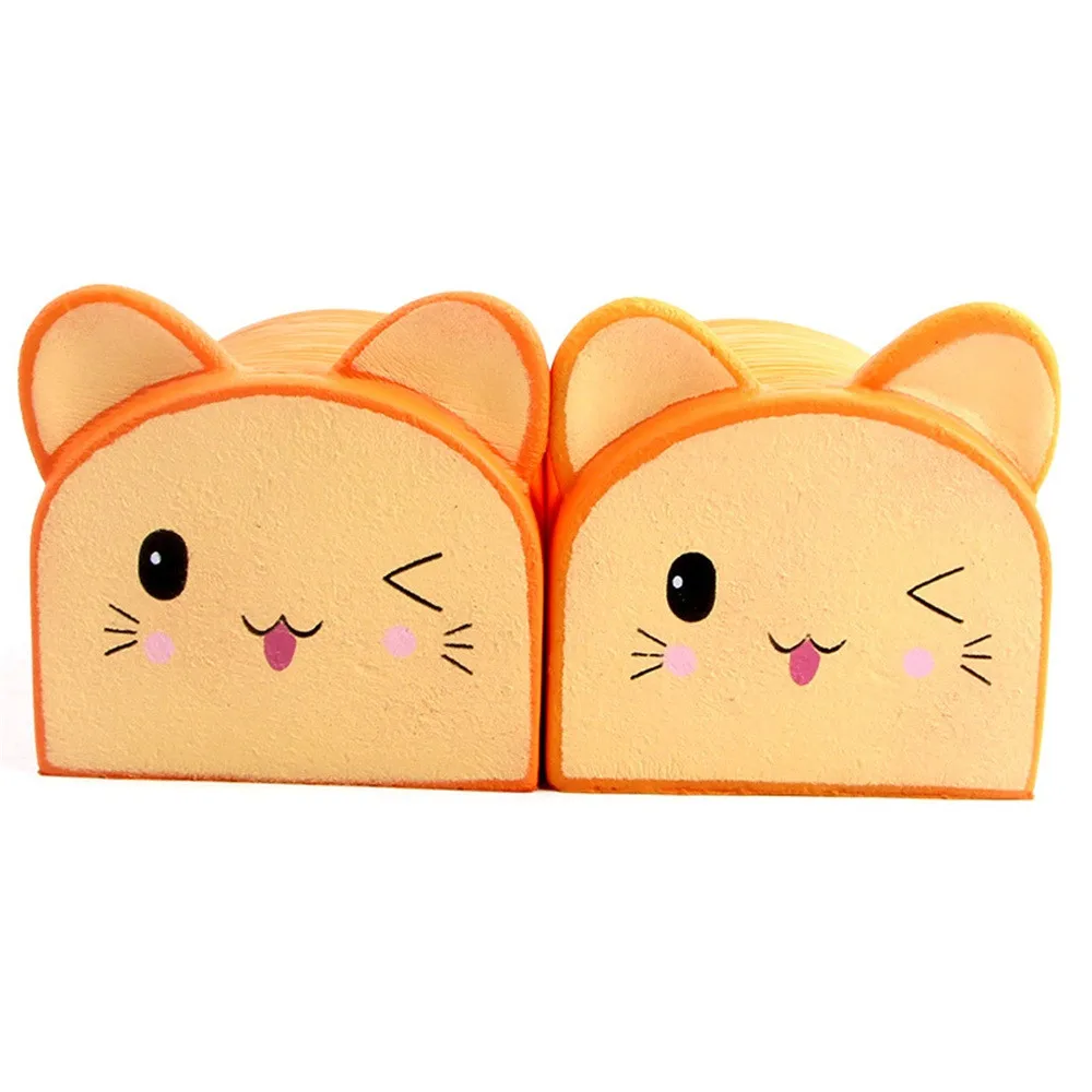 Новинка Kawaii мягкая игрушка кошачья голова хлеб медленный R-ise коллекция снятие стресса хлеб торт дети забавные сжимающие игрушки#1123