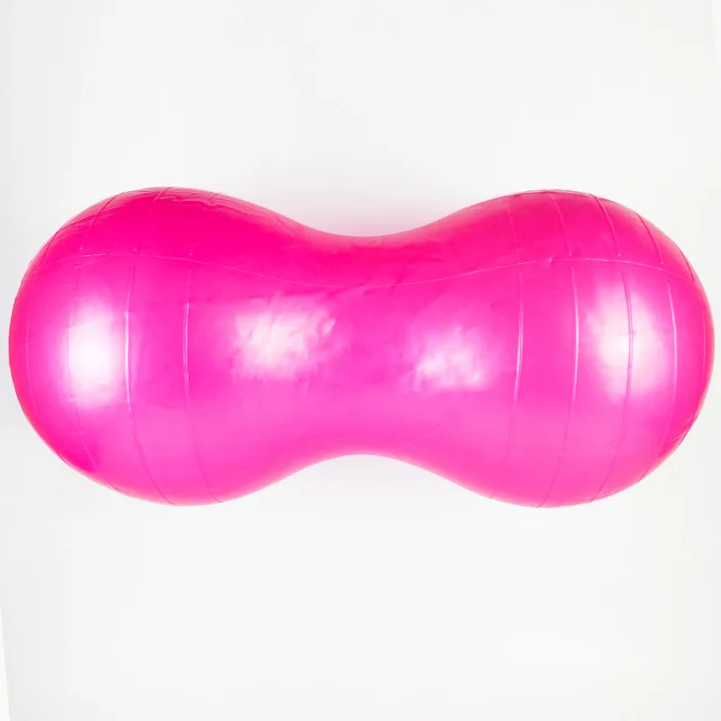 Мяч для йоги 45x98 см, утолщенный взрывозащищенный арахисовый мяч, внутреннее снаряжение для упражнений, массажный мяч, детские игрушки - Цвет: Розовый