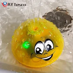 Jouet de bain avec jet d'eau et lumière rotative pour enfant en bas âge, idéal pour la piscine ou la douche 