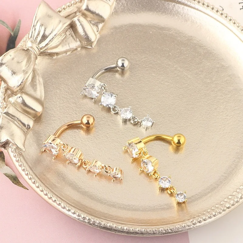 

Woman Sexy Body Piercing Stainless Steel Zircon Navel Piercings Female Accessories Punk Party Women Jewelry Belly Button Rings