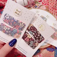 2 шт./компл. корейский стиль ткань милые заколки для волос с цветочным принтом капли воды прямоугольник BB зажим заколки для волос для женщин девочек заколка для волос