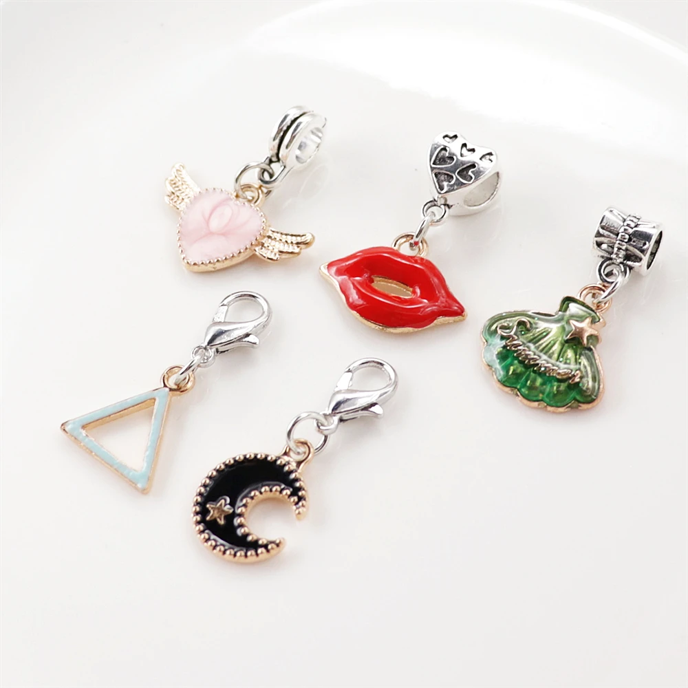 30PCS Colorful Enamel Girly Lovly Pendant Accessories for Women's Pandora  Style Charm Bracelet Personalized Jewelry Making - AliExpress