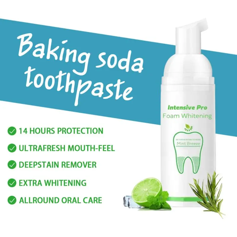 

Mint Orange Flavor Mousse Toothpaste Remove Tooth Stains Plaque Cleaning Whitening Teeth Foam Toothpaste