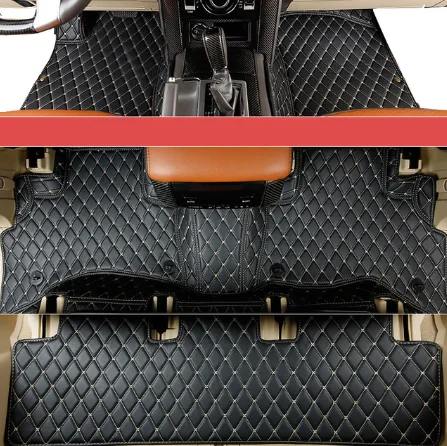 black beige wire Волокно Кожаный Автомобильный салон автомобиля коврик для lexus gx gx460 2011 2012 2013 аксессуары - Цвет: black beige wire