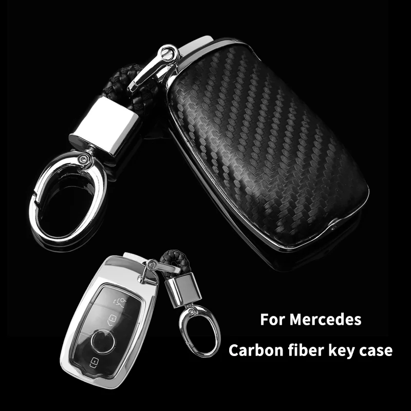 Чехол из углеродного волокна для автомобильных ключей для Mercedes Benz E S Class W213 E200 E260 W202 W210 E300 E320 защитный чехол для ключей