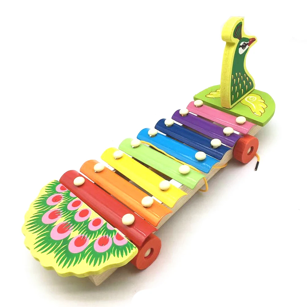 Деревянный Павлин пианино дети животное Раннее Обучение музыкальный инструмент подарок музыкальный инструмент, игрушка для детей игрушки#40