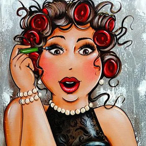

5D Diamond embroidery Modern Home Decoration Diy Diamond Painting Cartoon Fat Lady Painting holiday gift