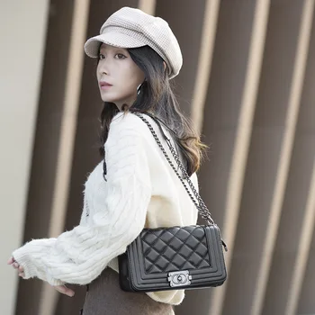 

Women's bag 2020 new Korean version of the chain lock ladies bag leisure mini diamond single shoulder diagonal small square bag