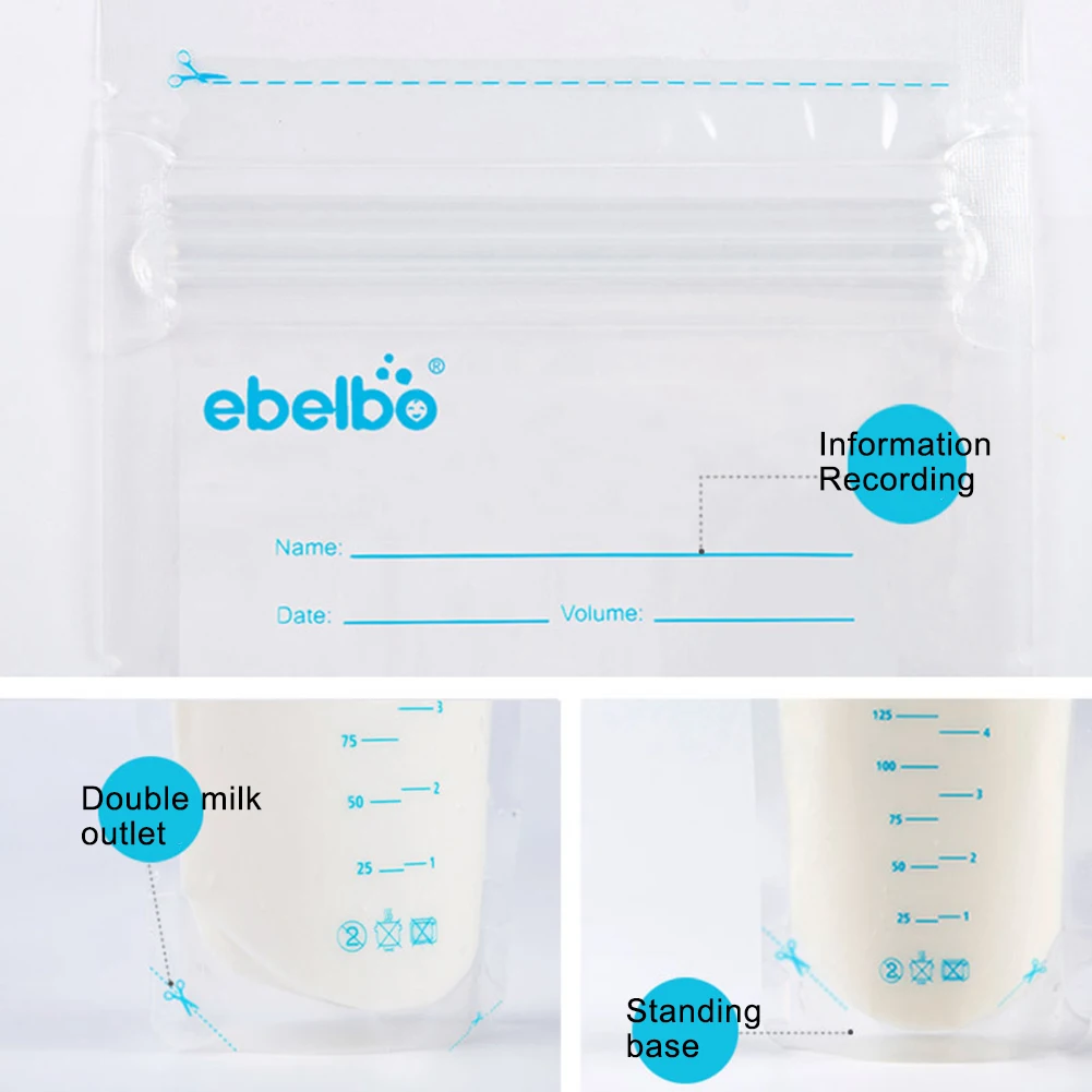 Ebeibo 30 шт 150 мл одноразовый контейнер для заморозки молока герметичные сумки-контейнеры для хранения продуктов по уходу за ребенком принадлежности для кормления
