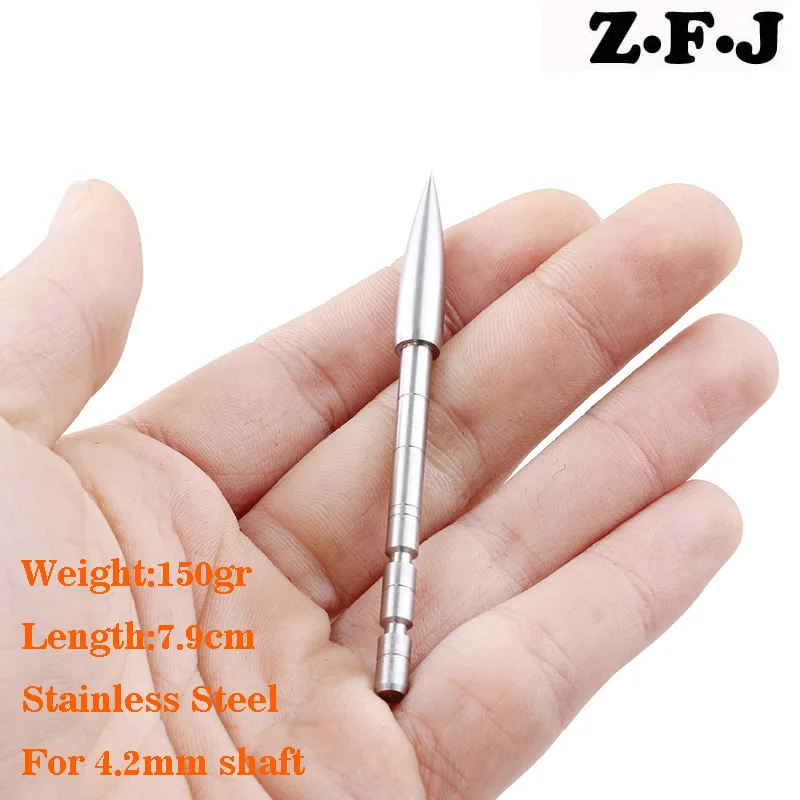 12pcs-24pcs-150-Grain-Stainless-Steel-Arrow-Head-Target-Point-Tips-ID-4-2-mm-Carbon