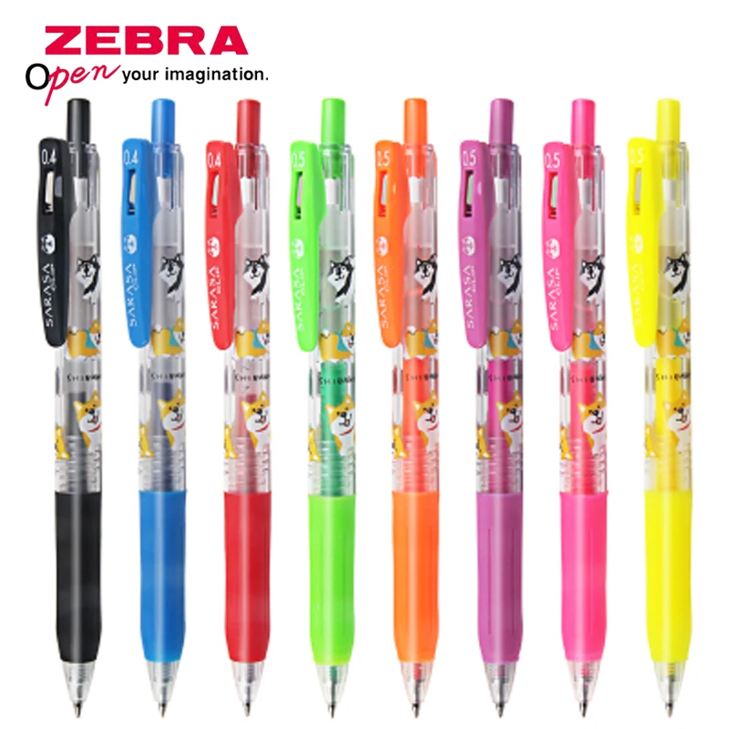 Limited ZEBRA SARASA JJ15 Gel Pen Mind Wave Shiba Inu Collaboration Color Gel Pen 0.4/0.5mm Japan