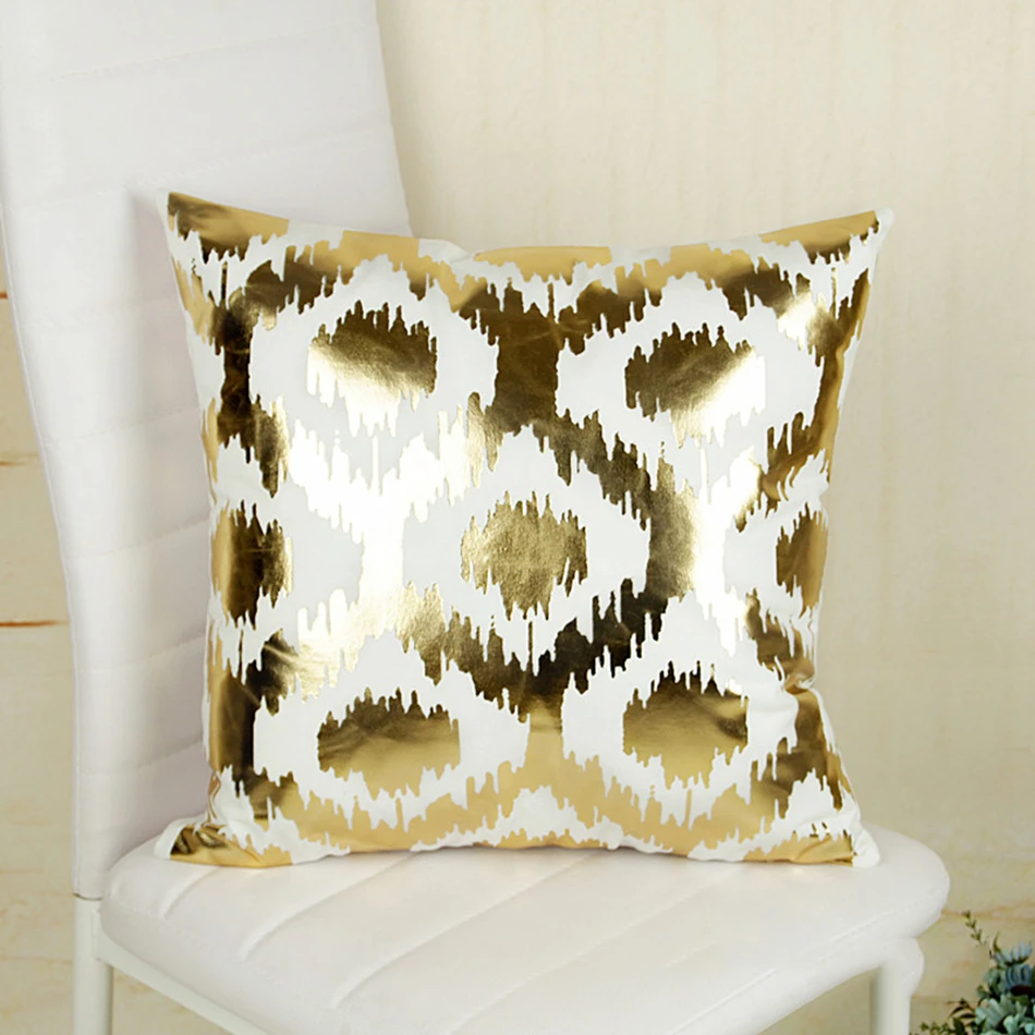 Love style Softer fabric Gold stamp pillow cover bedding pillowcase 45cm*45cm Home Decor decorative gold stamping Pillow cover