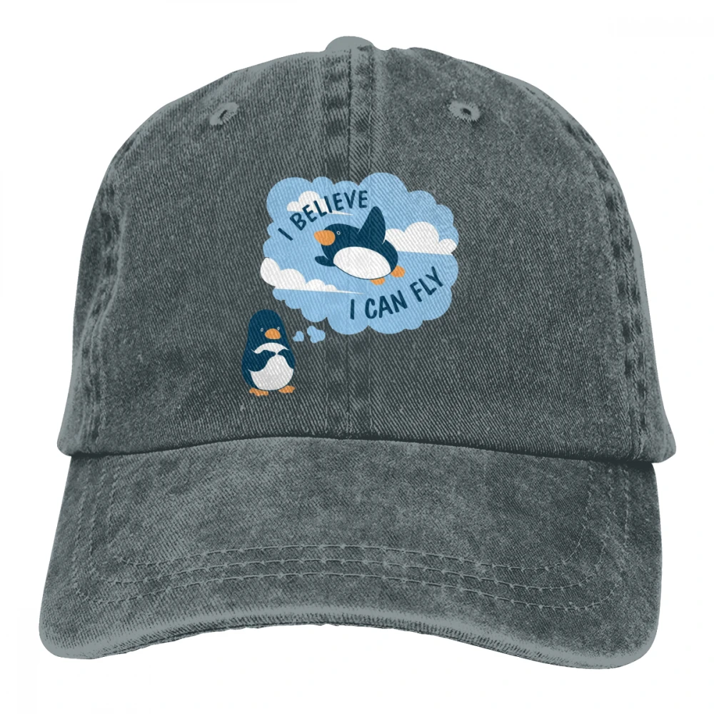 Я думаю, что я могу лететь Casquette Красный унисекс Мужские Женские джинсовые бейсболка с ремешком кепки Регулируемый Гольф папа шляпа