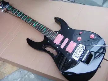

Wholesale New Guitar Jem series Model Electric Guitar With Flower Fretboard 3 Pickups In Black 110420