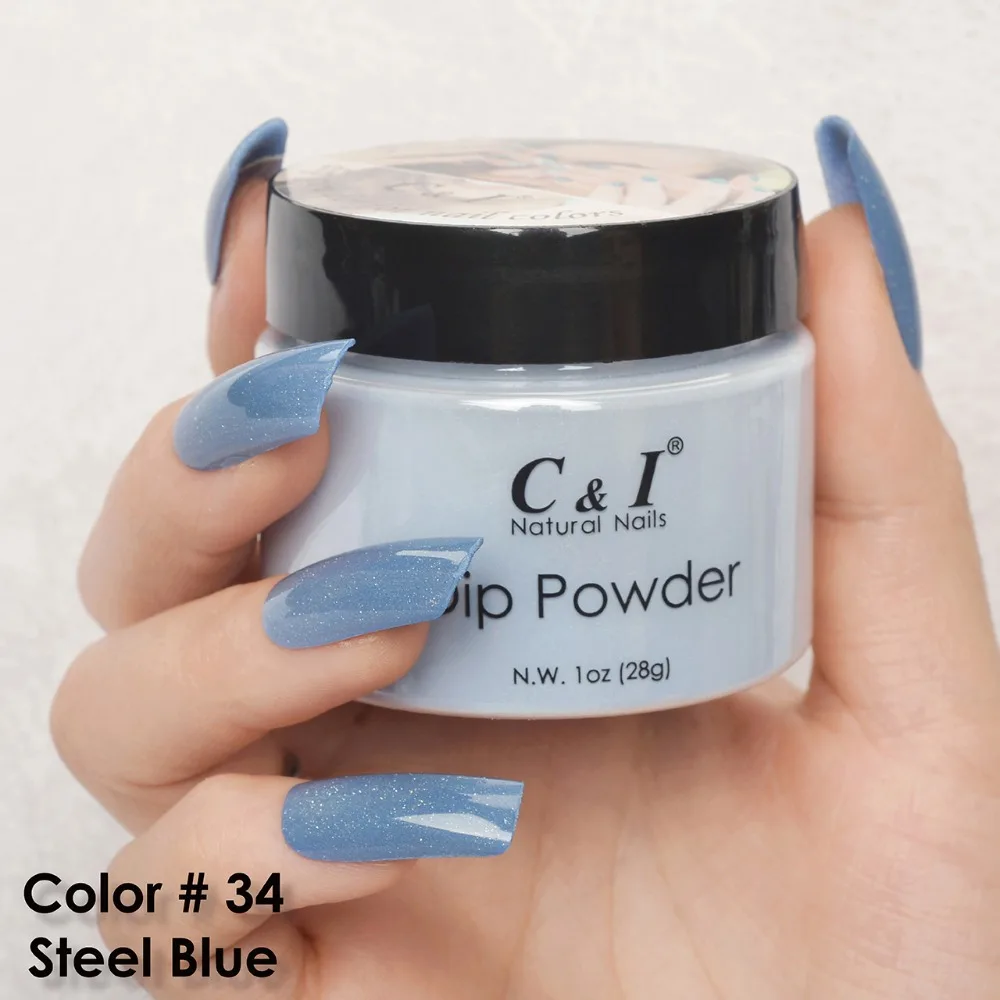 C&I Dip Powder Color # 34 Steel Blue 2