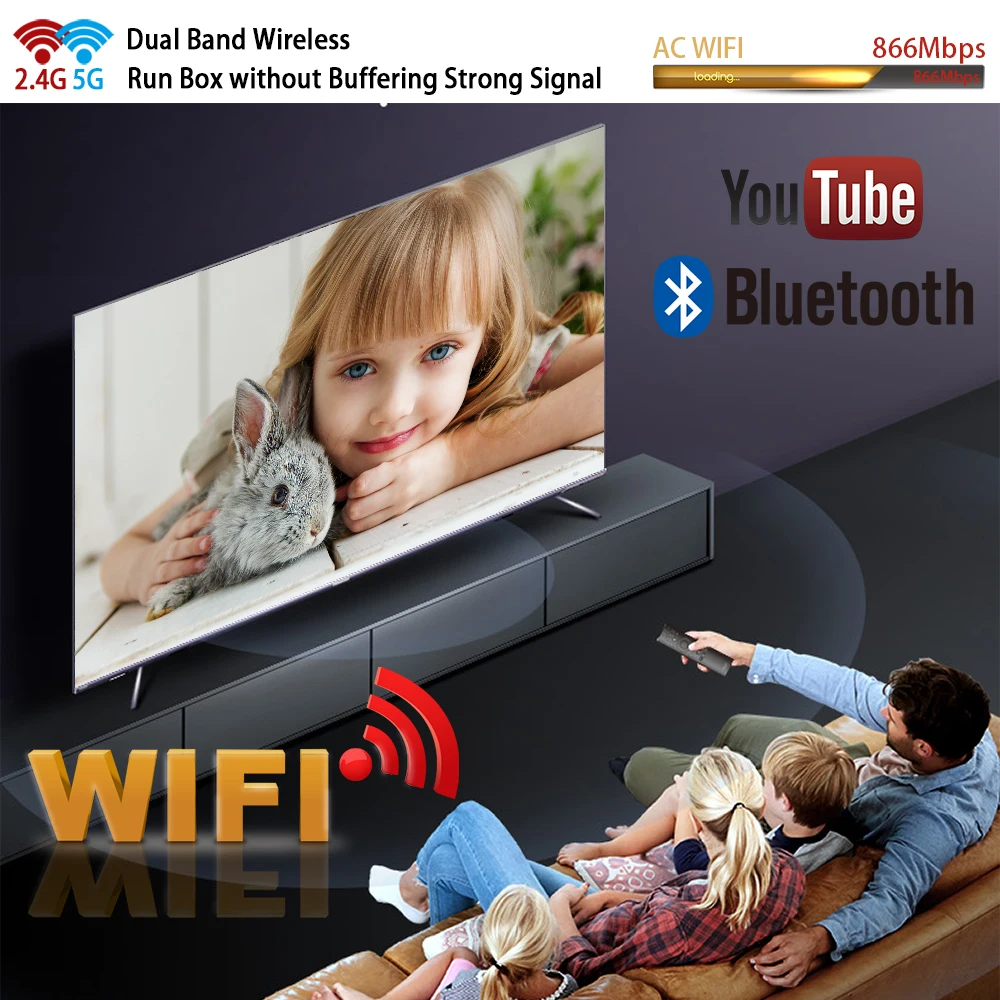 Transpeed Android 9 0 8K 4K ТВ коробка 4GB 64GB Youtube Bluetooth 4 1 1000 м 2 г и 5G Wi Fi Amlogic S905X3 Set top TV BOX