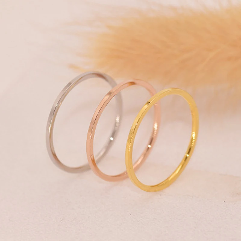 

2019 New Simple Smooth Surface Minimalist Luxury Weddingn Rings For Women Fashion Engagement Party Personalized Ring Jewelry