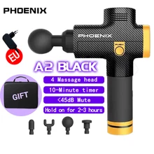 Феникс А2 пистолет для массажа Мышц Массажер для глубоких тканей терапия пистолет для тренировки боли в мышцах коррекция фигуры