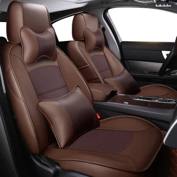 

KOKOLOLEE Custom Leather car seat cover set For SsangYong Rodius ActYon Rexton Chairman Kyron Korando Tivolan Automobiles Seats