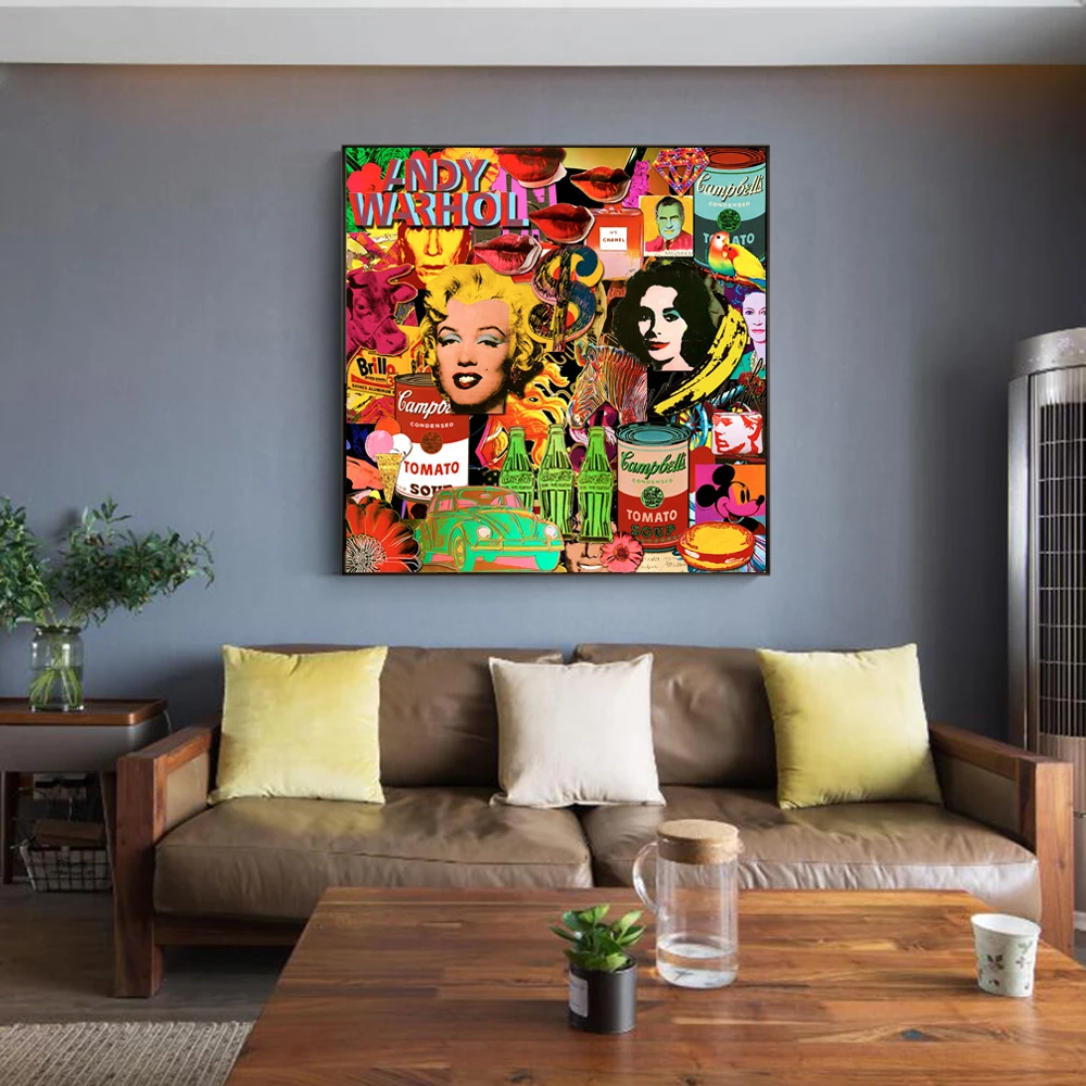 Abstract Pop Art Canvas Paintings Graffiti Art Of Pop Star Wall Art Canvas Posters Street Art