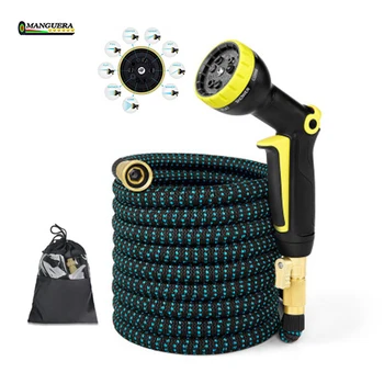 

Expandable garden hose magic high pressure flexible car wash gun 3 times telescopic garden watering hose with spray gun7.5m-30m