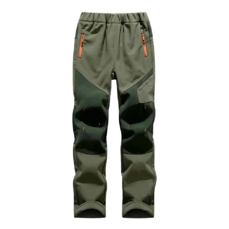 Brand Boys and Girls Waterproof Fleece Lined Soft Shell Hiking Pants School Kids Track Trousers Child Activities Bottoms 4-14 Yr kids pants