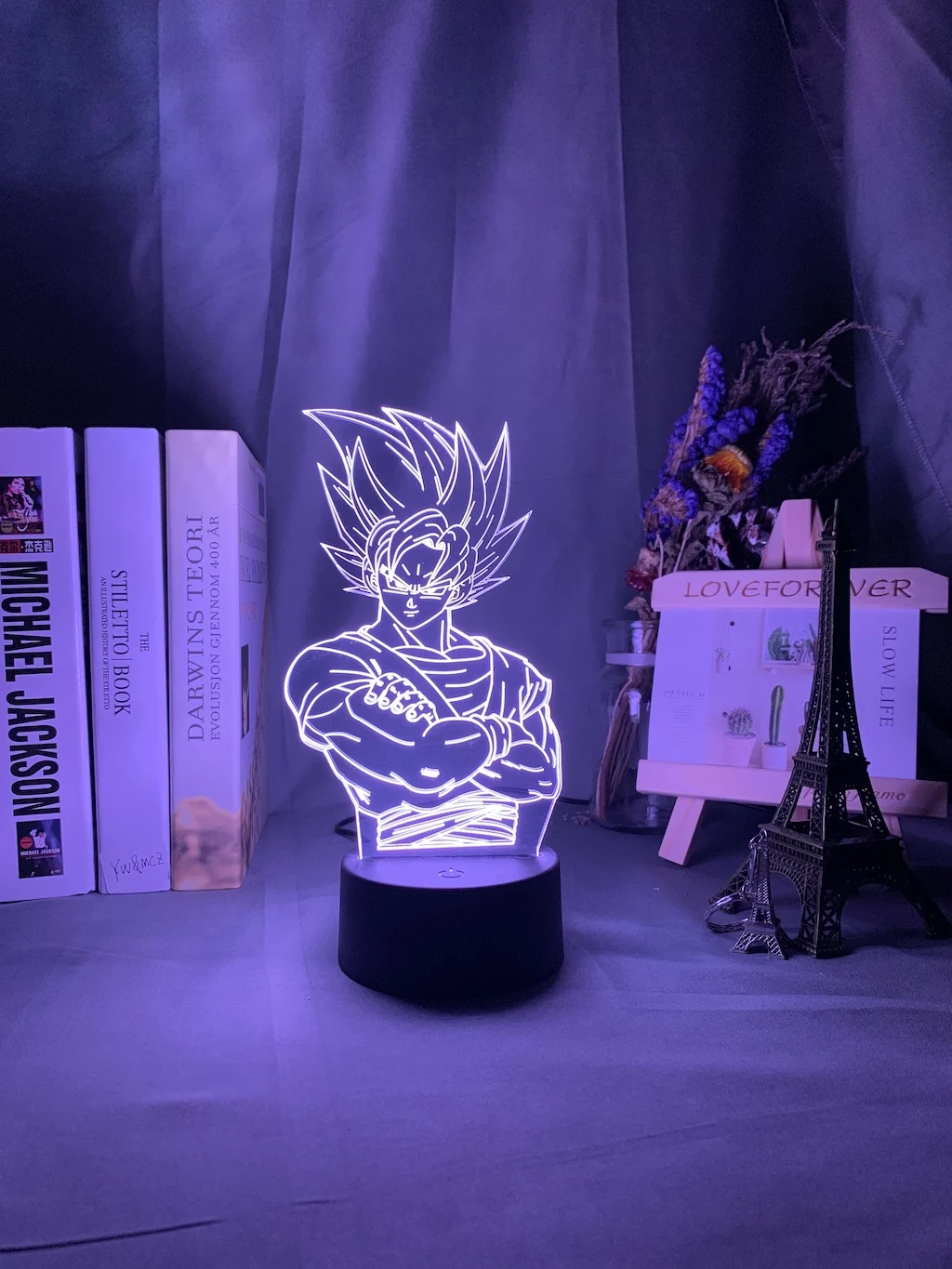 Dragon Ball лампы Гоку рисунок ребенка Украшения в спальню ночной Светильник классный подарок на день рождения для детей с рисунком из аниме гаджет светодиодный ночной Светильник 3d иллюзия