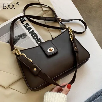 

[BXX] Stone Pattern PU Leather Bags For Women 2020 Autumn Small Cross Body Brand Designer Shoulder Bag Luxury Handbags HP103